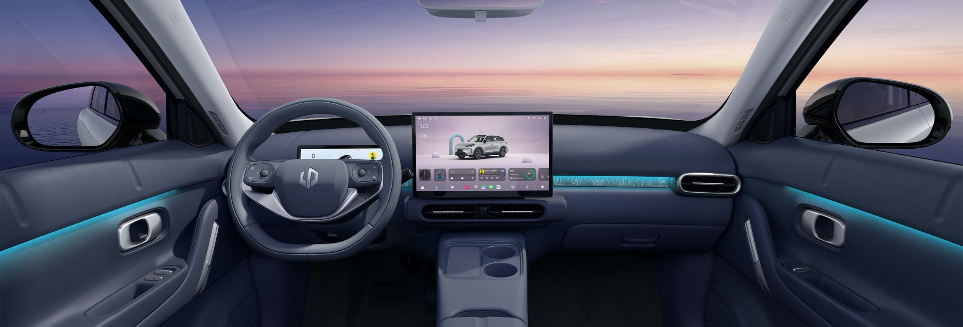 Leapmotor B03x - interiér ECO kůže tmavě šedá